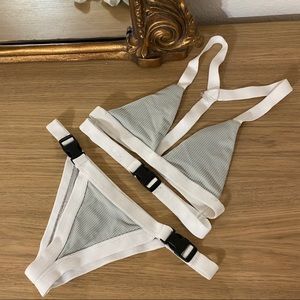 Frankie’s Bikinis Devon Buckle Bikini Set